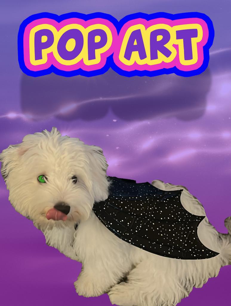 plakat af pop art lavet i photoshop